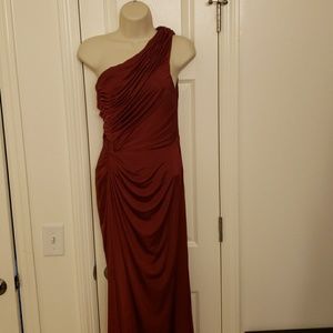 Burgundy floor length gown